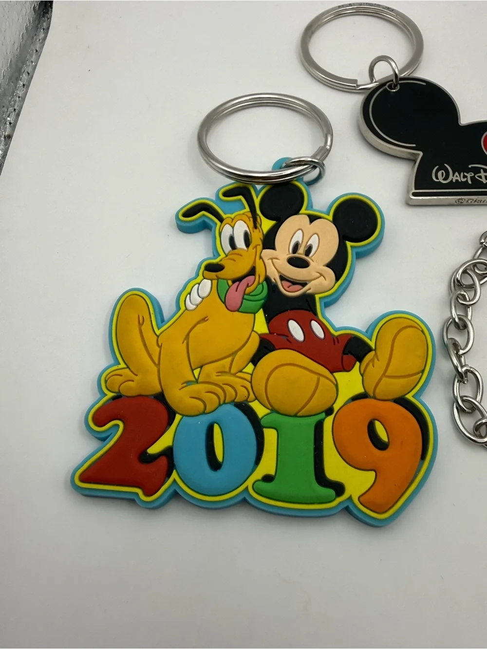 Disney Mickey Pluto 2019 Keychain Bracelet Charm Tinker Bell Locket Lot of (4)